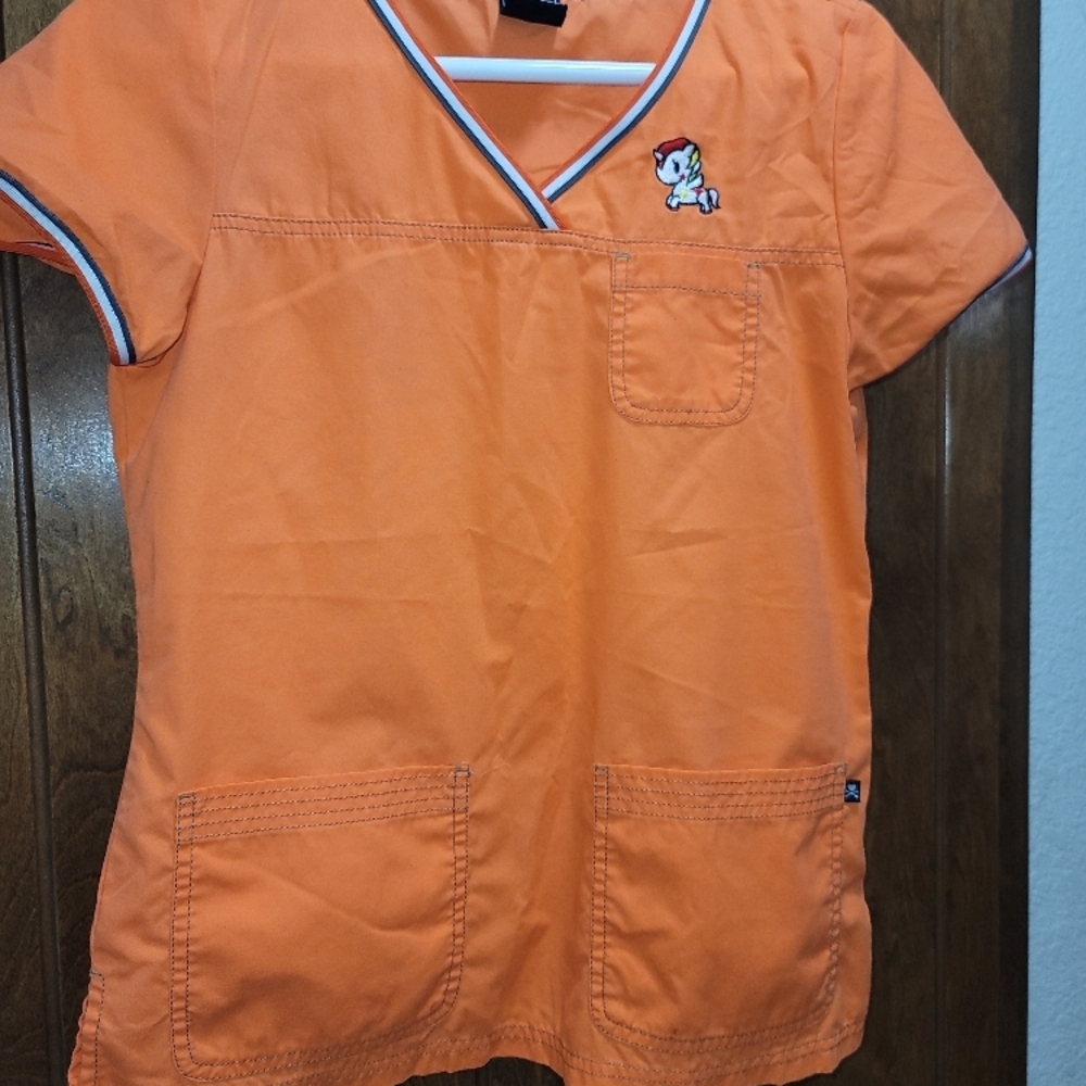 tokidoki Orange Short Sleeve Tee V-Neck
